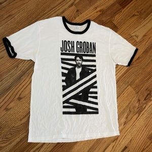 Josh Groban White & Black Twe 100% Cotton Made In Nicaragua RN 150598 Size XL